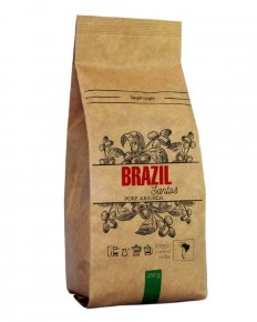 Кофе  Арабика 100% (моносорт) Brazil Santos 1 кг